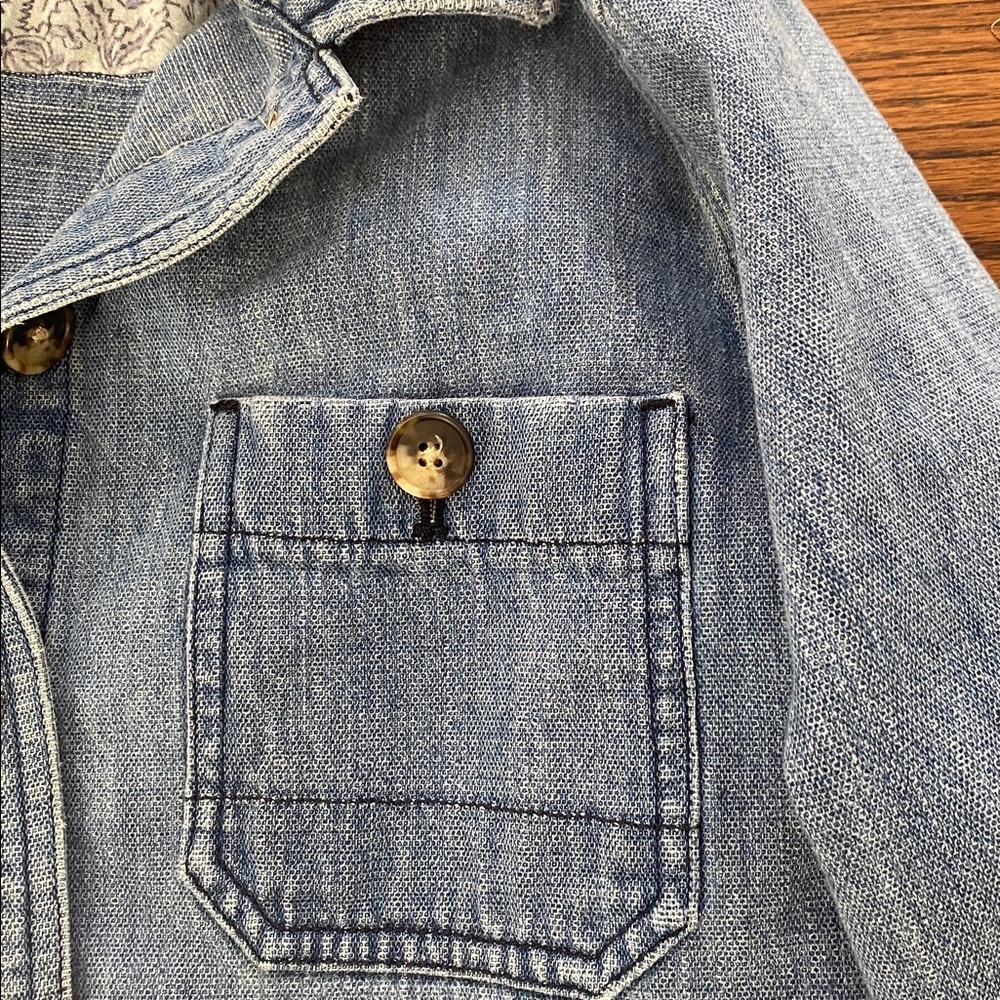 Women’s Faherty Denim Barn Jacket Size M - Picture 3 of 7